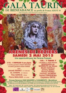 Affiche Gala Taurin 2 mai 2015 BéziersI